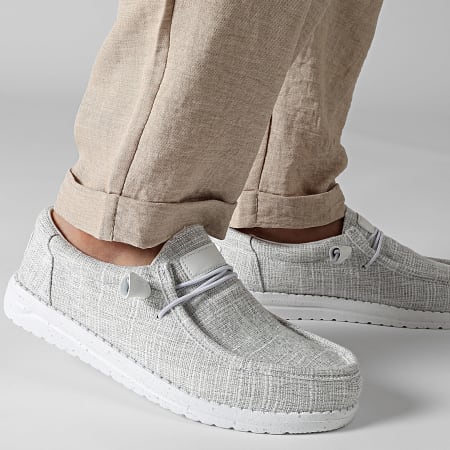 LBO - Mocasines de lona 0003 Light Heather Grey
