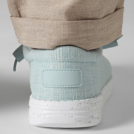LBO - Mocassins Toile 0004 Bleu Clair Turquoise Chiné