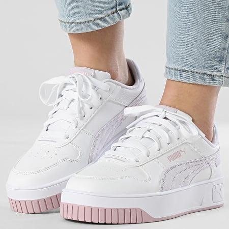 Puma - Baskets Femme Carina Street Beach Florals Jr 400653 White Lilac Frost Rose Mauve