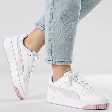 Puma - Baskets Femme Carina Street Beach Florals Jr 400653 White Lilac Frost Rose Mauve
