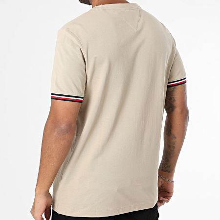 Tommy Hilfiger - Tee Shirt Global Stripe Cuff 8630 Beige