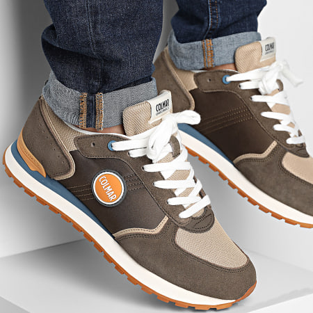 Colmar - Zapatillas Travis Block 067 Military Green Beige Orange