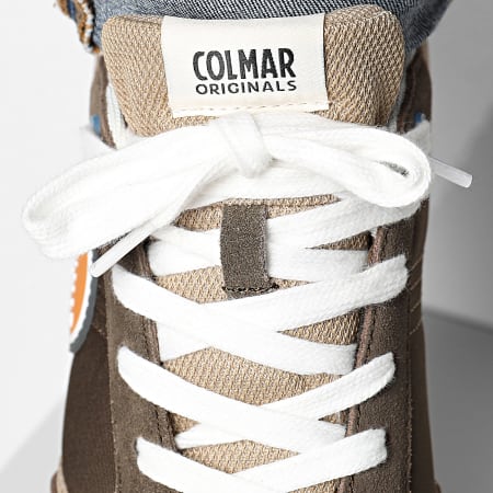 Colmar - Zapatillas Travis Block 067 Military Green Beige Orange