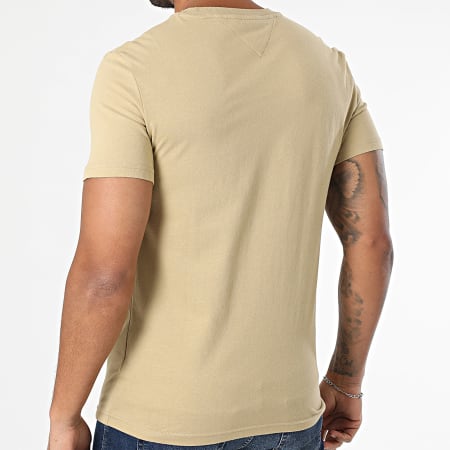 Tommy Jeans - Lot De 2 Tee Shirts Slim Jersey 0687 Beige Bleu Marine