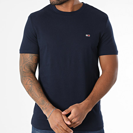 Tommy Jeans - Lot De 2 Tee Shirts Slim Jersey 0687 Beige Bleu Marine