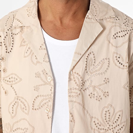 Uniplay - Ensemble Chemise Manches Courtes Et Pantalon Ajouré 129 Beige