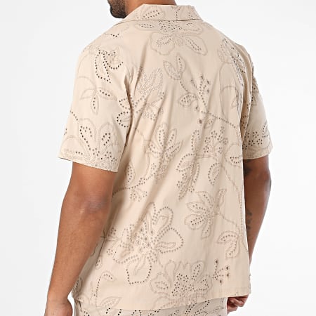 Uniplay - Ensemble Chemise Manches Courtes Et Pantalon Ajouré 129 Beige