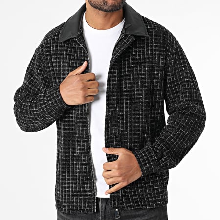 Classic Series - Chaqueta Con Cremallera A Cuadros 178 Negra