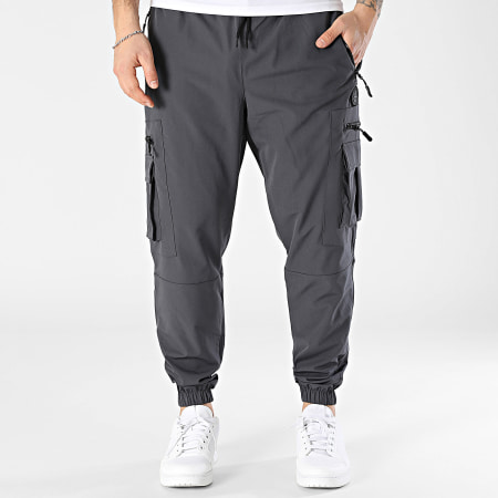 Zelys Paris - Pantalon Cargo Garko Gris Anthracite