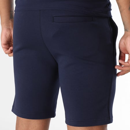 Comme Des Loups - Short Jogging Amalfi Bleu Marine Bleu Clair Blanc