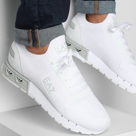 EA7 Emporio Armani - Zapatillas X8X171-XK373 Blanca Gris Violeta Entrenamiento