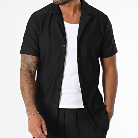 John H - Ensemble Chemise Manches Courtes Et Pantalon 342 Noir