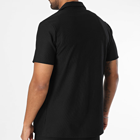 John H - Ensemble Chemise Manches Courtes Et Pantalon 342 Noir