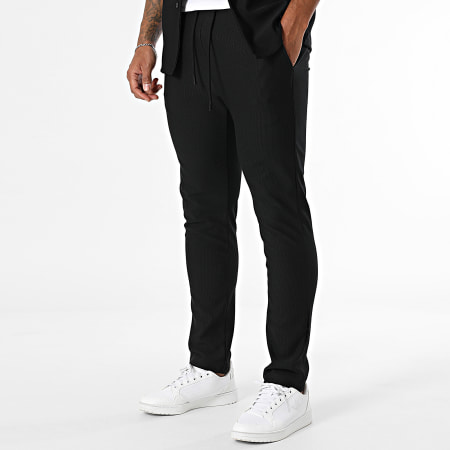 John H - Ensemble Chemise Manches Courtes Et Pantalon 342 Noir
