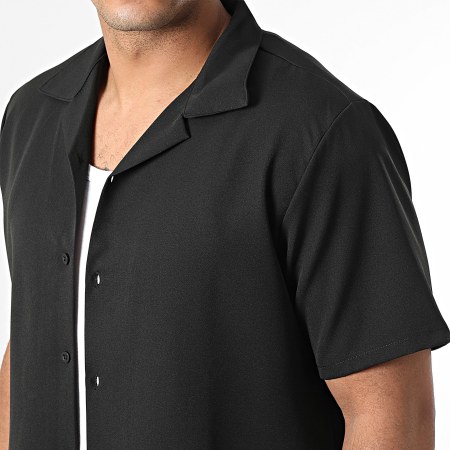 KZR - Ensemble Chemise Manches Courtes Et Pantalon Noir