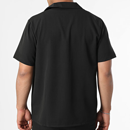 KZR - Ensemble Chemise Manches Courtes Et Pantalon Noir