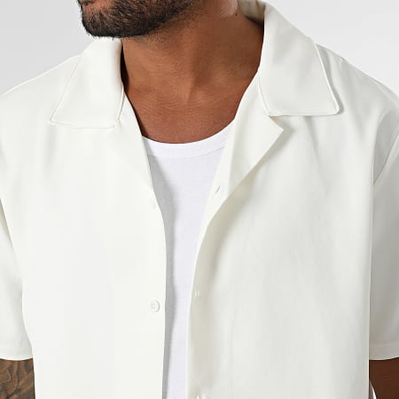 KZR - Ensemble Chemise Manches Courtes Et Pantalon Beige Clair