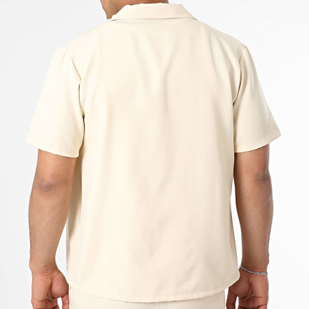 KZR - Ensemble Chemise Manches Courtes Et Pantalon Beige