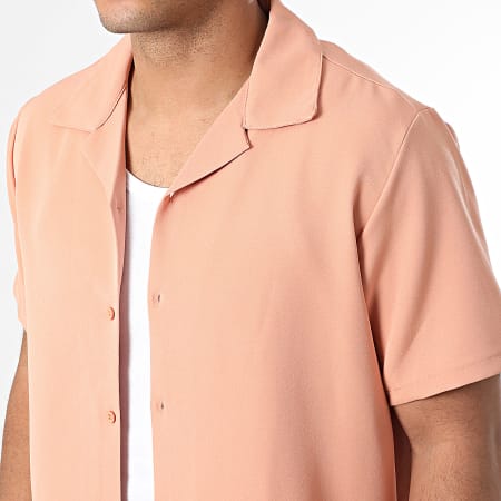 KZR - Ensemble Chemise Manches Courtes Et Pantalon Saumon