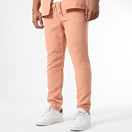 KZR - Ensemble Chemise Manches Courtes Et Pantalon Saumon