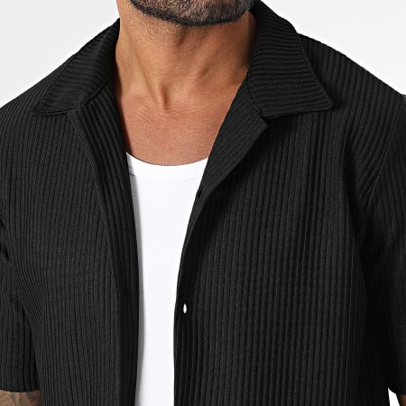 KZR - Ensemble Chemise Manches Courtes Et Pantalon Noir
