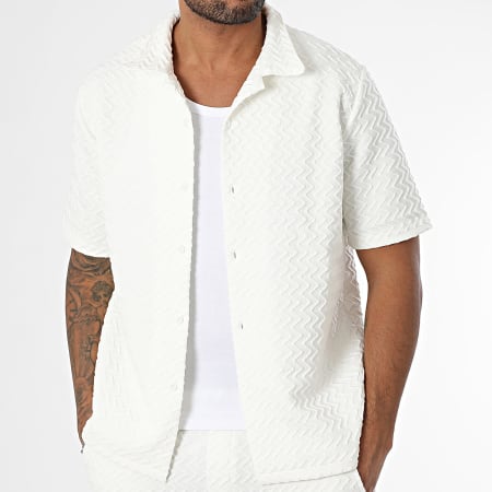 KZR - Ensemble Chemise Manches Courtes Et Pantalon 180 Beige Clair