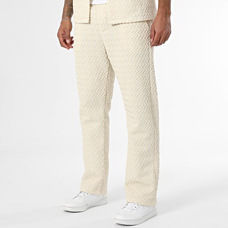 KZR - Ensemble Chemise Manches Courtes Et Pantalon 180 Beige