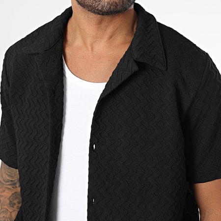 KZR - Ensemble Chemise Manches Courtes Et Pantalon 180 Noir