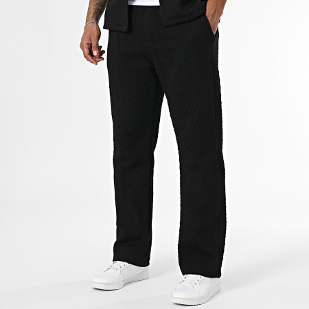 KZR - Ensemble Chemise Manches Courtes Et Pantalon 180 Noir