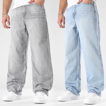 LBO - Lote De 2 Jeans Baggy Fit 0347 0346 Azul Denim Gris