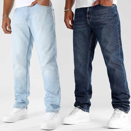 LBO - Lote de 2 vaqueros rectos relajados 2402 3171 Denim Wash Azul