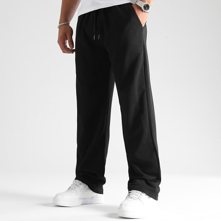 LBO - Lot De 2 Pantalons Jogging Waffle Large 1369 1367 Noir Beige
