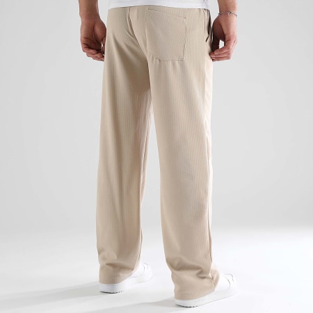 LBO - Lot De 2 Pantalons Jogging Waffle Large 1369 1367 Noir Beige