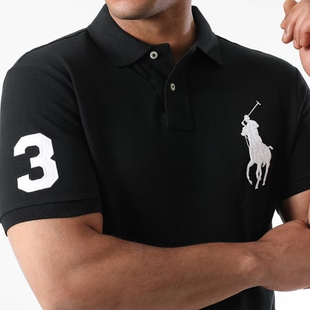 Polo Ralph Lauren - Calções polo personalizados de ajuste fino Grande jogador Preto
