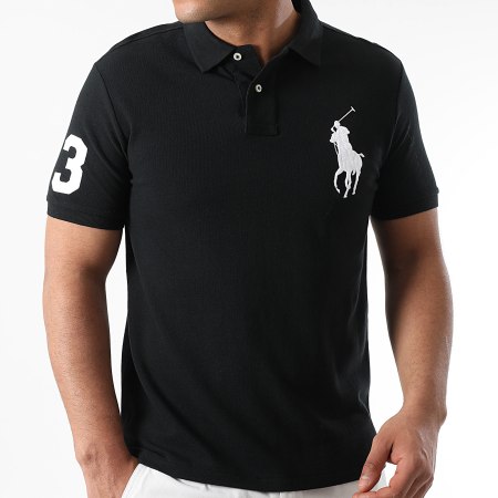 Polo Ralph Lauren - Calções polo personalizados de ajuste fino Grande jogador Preto
