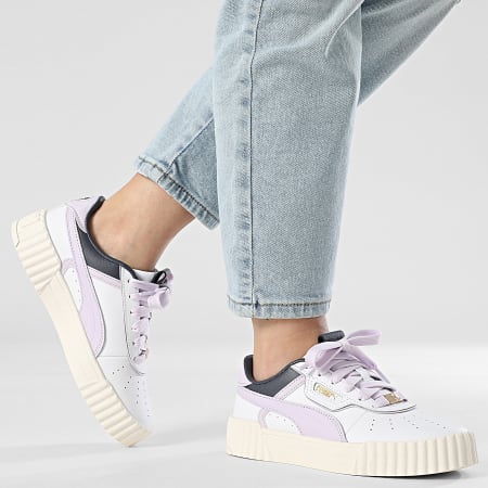 Puma - Baskets Femme Carina 3.0 Luxe 400724 Puma White Lilac Frost