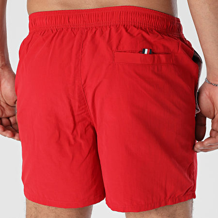 Tommy Hilfiger - Short De Bain Medium Drawstring 3474 Rouge Bleu Marine Blanc