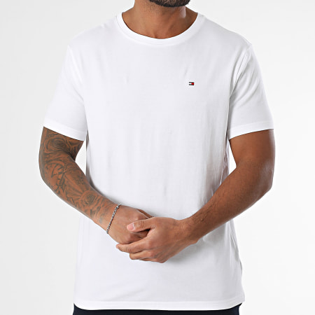 Tommy Hilfiger - Ensemble Tee Shirt Et Short Jogging Jersey 1794 Blanc Bleu Marine