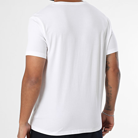 Tommy Hilfiger - Ensemble Tee Shirt Et Short Jogging Jersey 1794 Blanc Bleu Marine
