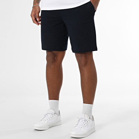 Tommy Hilfiger - Ensemble Tee Shirt Et Short Jogging Jersey 1794 Blanc Bleu Marine