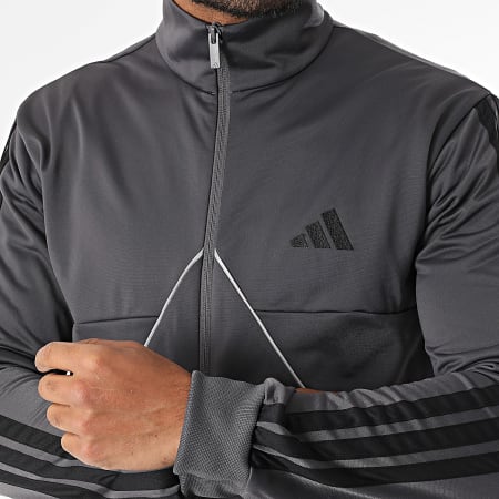 Adidas Sportswear - Ensemble De Survetement A Bandes Tiro JI8863 Gris Anthracite