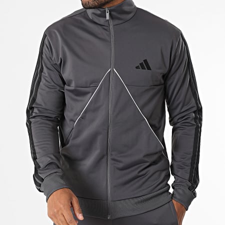 Adidas Sportswear - Ensemble De Survetement A Bandes Tiro JI8863 Gris Anthracite