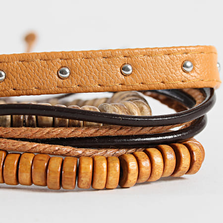 Deeluxe - Lot de 4 bracelets 05T9800M Beige Camel