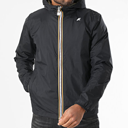 Veste Réversible Noir Imperméable Style K-Way - Taille S, Neuf Avec étiquettes