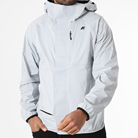 K-Way - Coupe-Vent Capuche Zippé Roche Gris