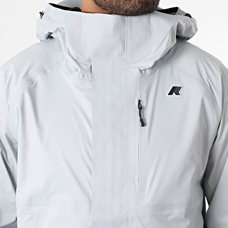 K-Way - Coupe-Vent Capuche Zippé Roche Gris
