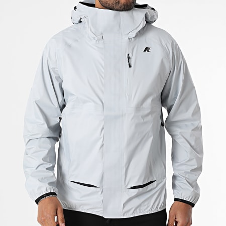 K-Way - Coupe-Vent Capuche Zippé Roche Gris