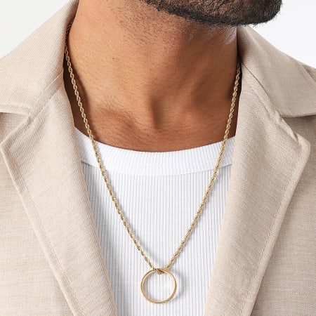 LBO - Colar com pingente de argola de ouro