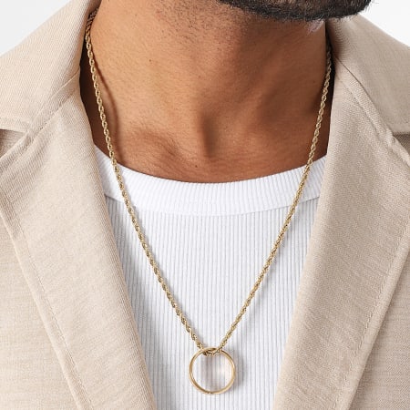 LBO - Colar com pingente de argola de ouro