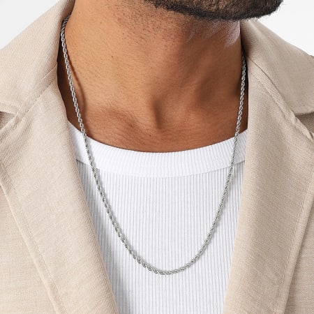 LBO - Colar de malha com fio de prata de 3 mm